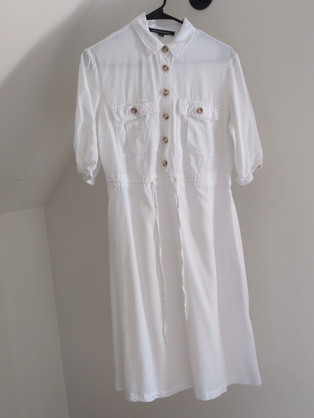 French Connection - Women's White Button Top Dress